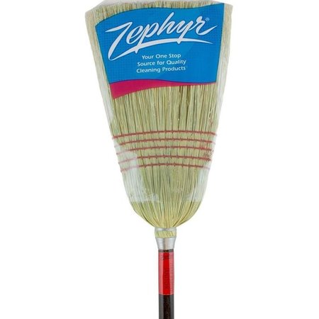 CHICKASAW Zephyr Janitor Broom, 32 Sweep Face, Natural Fiber Bristle 38032
